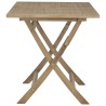 Table de jardin pliante gris 120x70x75 cm bois de teck solide 