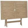 Table de jardin pliante gris 120x70x75 cm bois de teck solide 