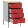 Armoire de Travail Rouge 50x55x85 cm Acier 