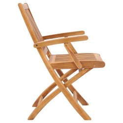 Chaises de jardin pliables lot de 2 Bois de teck massif 