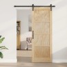 Porte Coulissante avec ensemble de quincaillerie 78x211 cm Bois massif pin 