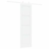 Porte coulissante avec quincaillerie blanche 61x198,5 cm en bois de pin massif 