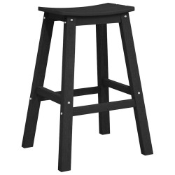 Tabourets de bar 6 pcs HDPE noir 