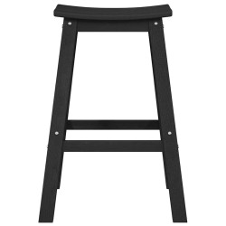 Tabourets de bar 6 pcs HDPE noir 