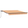Auvent Rétractable jaune et orange 350 x 250 cm Polyester 