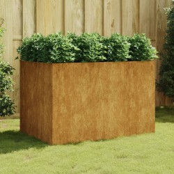 Lit surélevé de jardin 120x80x80 cm acier corten 
