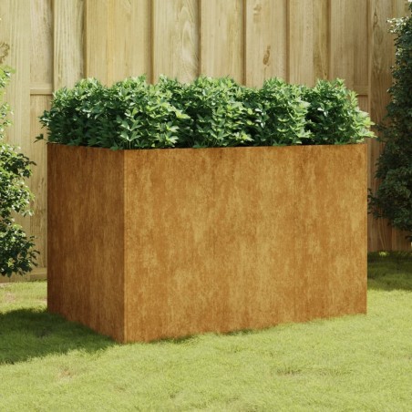 Lit surélevé de jardin 120x80x80 cm acier corten 