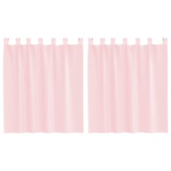 Rideaux en voile avec passe-tringles 2 pcs rose clair 