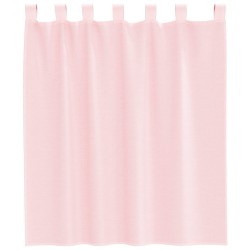 Rideaux en voile avec passe-tringles 2 pcs rose clair 