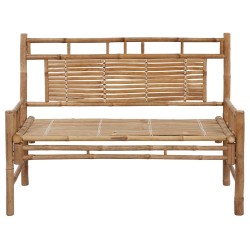 Banc de jardin avec coussin 120 cm Bambou 