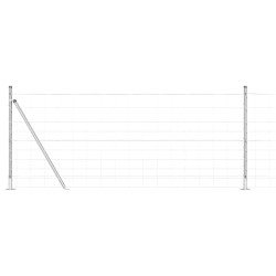 Clôture 1x50 m en acier galvanisé 
