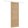 Porte Coulissante avec Ensemble de Quincaillerie 78x211 cm Bois Massif en Pin 