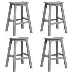 Tabourets de bar 6 pcs Gris clair HDPE 