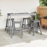 Tabourets de bar 6 pcs Gris clair HDPE 
