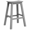 Tabourets de bar 6 pcs Gris clair HDPE 
