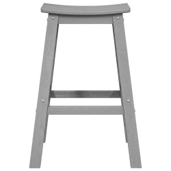 Tabourets de bar 6 pcs Gris clair HDPE 