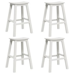 Tabourets de Bar 6 pcs Blanc HDPE 