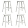 Tabourets de Bar 6 pcs Blanc HDPE 