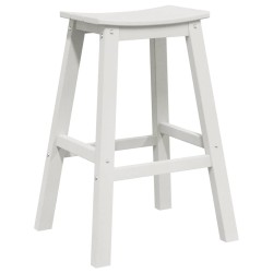 Tabourets de Bar 6 pcs Blanc HDPE 