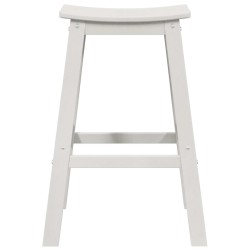 Tabourets de Bar 6 pcs Blanc HDPE 