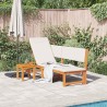 Chaise longue 3-en-1 en bois d'acacia massif 