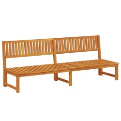 Chaise longue 3-en-1 en bois d'acacia massif 