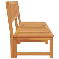 Chaise longue 3-en-1 en bois d'acacia massif 