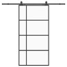 Porte coulissante kit de quincaillerie noir 102,5x205 cm 
