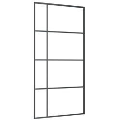 Porte coulissante kit de quincaillerie noir 102,5x205 cm 