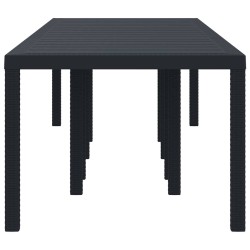 Table de jardin Anthracite 300x100x73 cm Poly Rattan 