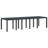 Table de jardin Anthracite 300x100x73 cm Poly Rattan 