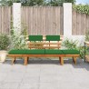 Banc de jardin avec coussins 2-en-1 190 cm Bois solide d'acacia 