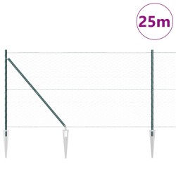 Clôture hexagonale verte 1,4x25 m en acier 