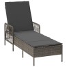 Ensemble de chaises longues Ensemble de 3 Gris et gris foncé 