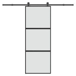 Porte coulissante kit de quincaillerie trempé verre aluminium 