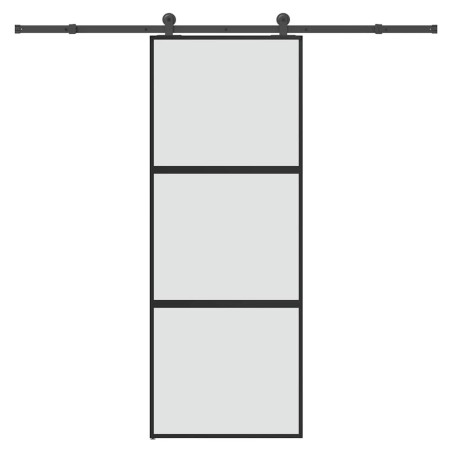 Porte coulissante kit de quincaillerie trempé verre aluminium 