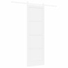 Porte Coulissante avec Ensemble Quincaillerie Blanche 78x232 cm Bois Massif Pin 