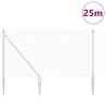 Clôture en fil soudé avec 13 poteaux à piquet 1x25 m Acier galvanisé 