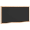 Tableau noir avec cadre bois de pin massif noir 60x30 cm 