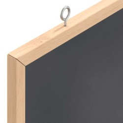 Tableau noir avec cadre bois de pin massif noir 60x30 cm 