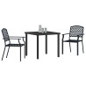Ensemble de jardin 3 pièces en acier anthracite 