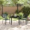 Ensemble de jardin 3 pièces en acier anthracite 