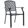 Ensemble de jardin 3 pièces en acier anthracite 