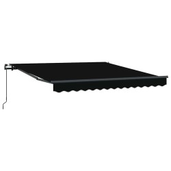 Auvent Rétractable Noir 350 x 250 cm 