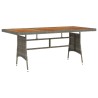 Table de jardin Gris 160x70x72 cm Résine tressée et acacia 