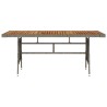 Table de jardin Gris 160x70x72 cm Résine tressée et acacia 