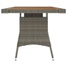 Table de jardin Gris 160x70x72 cm Résine tressée et acacia 