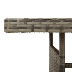 Table de jardin Gris 160x70x72 cm Résine tressée et acacia 