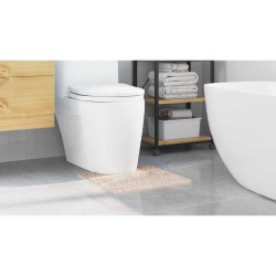 Tapis de bain U-Shaped Crème 50x50 cm Polypropylène Antidérapant 