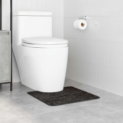 Tapis de bain U-Shaped Gris Foncé 50x50 cm Polypropylène Antidérapant 